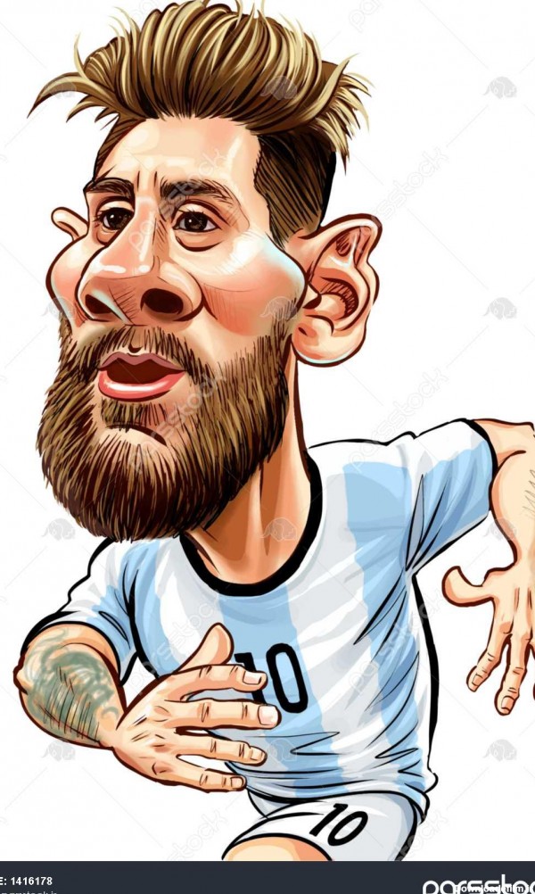 لیونل مسی فوتبالیست حرفه ای آرژانتین تصویر هنری 1416178