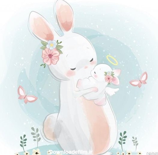 عکس خرگوش بامزه کارتونی - عکس نودی