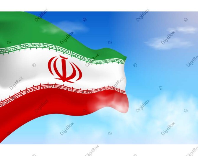 وکتور پرچم ایران در باد - دیجیت باکس - DigitBox