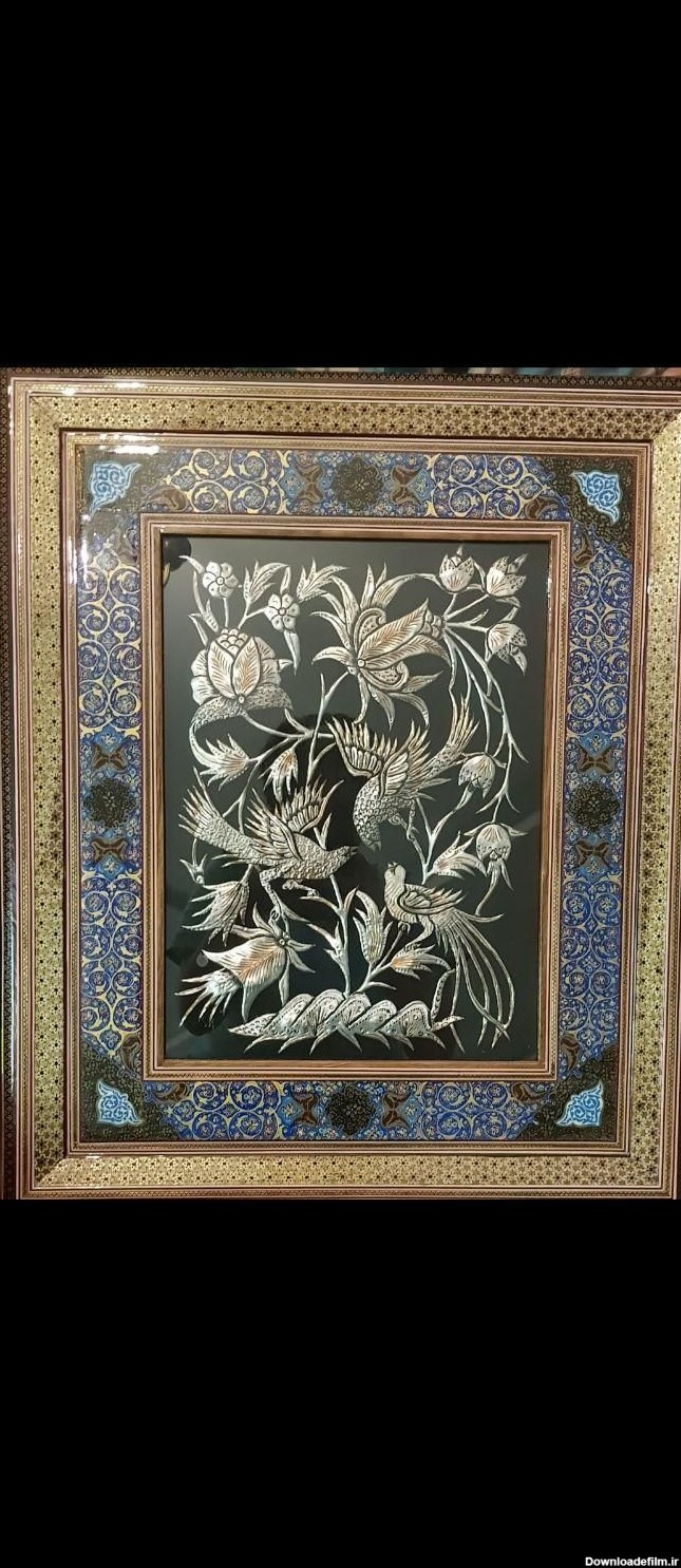 قاب خاتم ظریف و نفیس با طرح قلمزنی زیبا ظریف|تابلو، نقاشی و عکس|مشهد, محله کوثر|دیوار