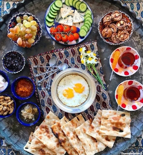 عکس صبحانه مفصل ایرانی