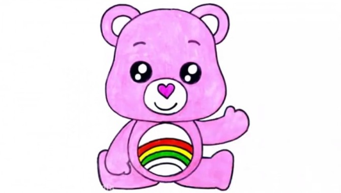 اموزش نقاشی برای کودکان - خرس مهربون