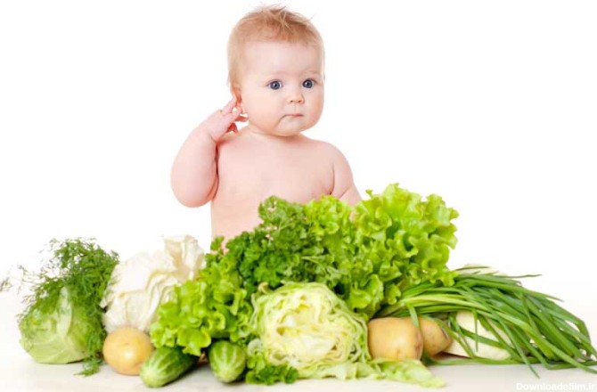 عکس زیبا از سبزیجات و بچه