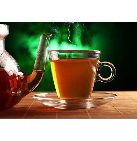 تصویر با کیفیت فنجان قوری چای سبز و لیوان