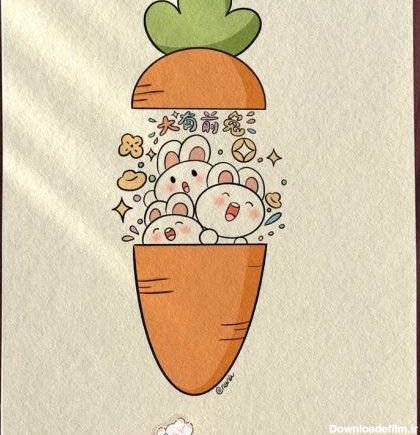 نقاشی هویج خرگوشی