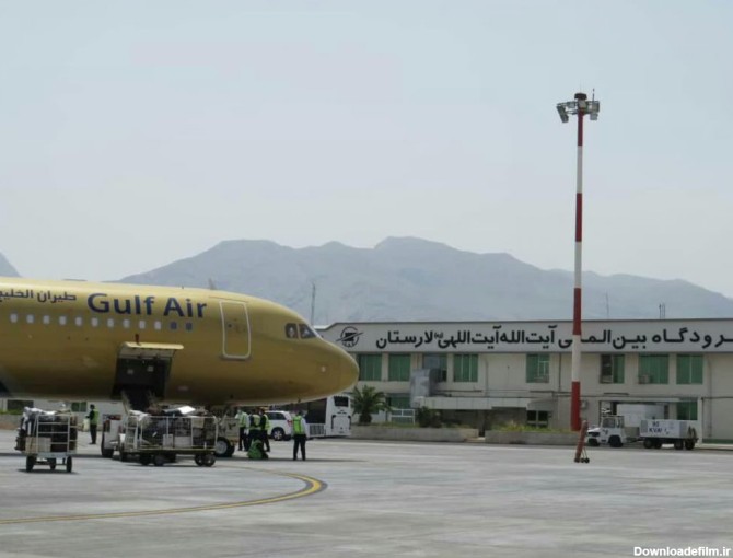 ایرباس 321 گلف ایر بحرین در فرودگاه لارستان به زمین نشست+فیلم و عکس