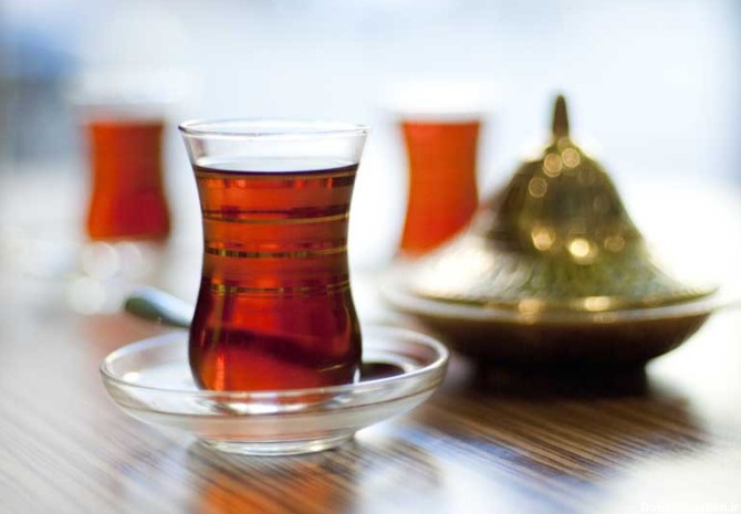 عکس زیبا از چای و قندان | تیک طرح مرجع گرافیک ایران