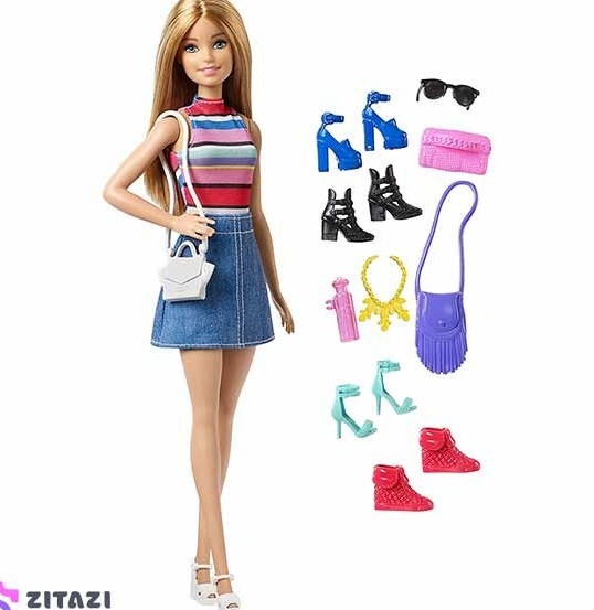 خرید و قیمت عروسک باربی با لباس های رنگی مدل Barbie Doll ...