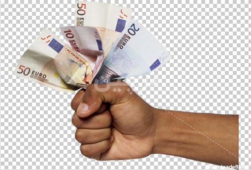 Borchin-ir-money in hand photo for download07_PNG عکس یوروهای مشت شده در دست انسان۲