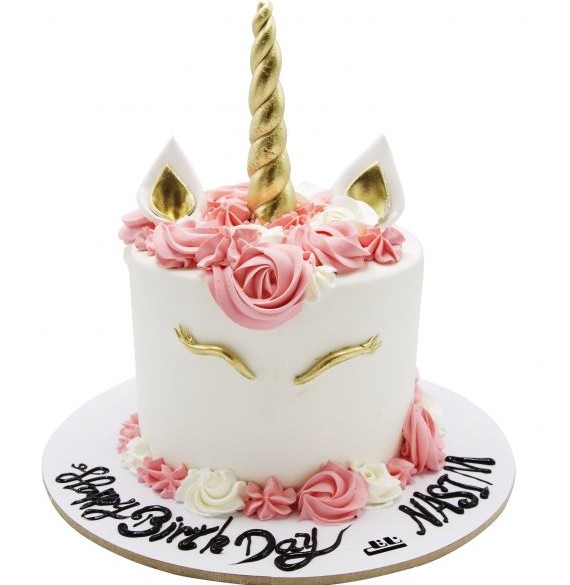 کیک تولد دخترانه اسب تک شاخ 4 (BB235) | قنادی ناتلی