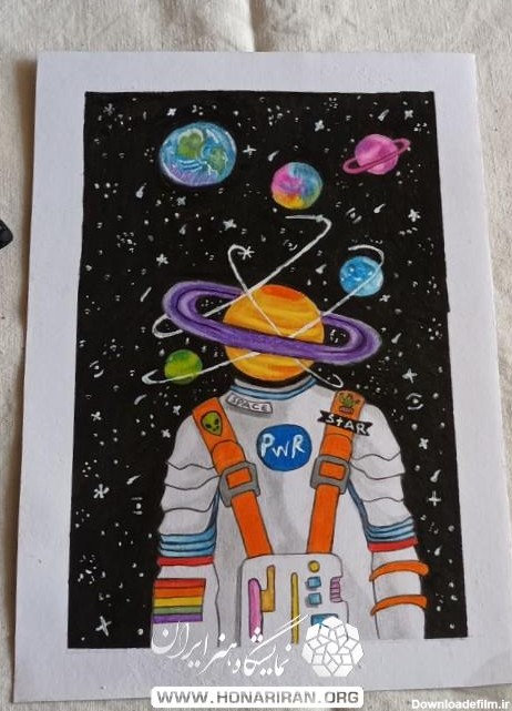 نقاشی "فضانورد و کهکشان" - نمایشگاه هنر ایران