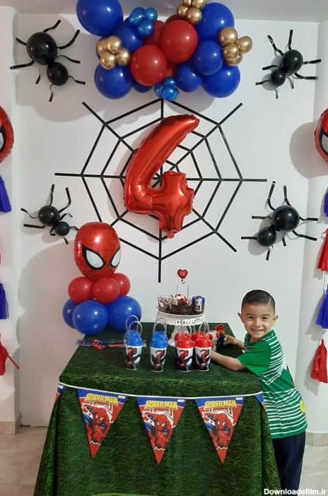 بادکنک آرایی تم تولد مرد عنکبوتی - فروشگاه جشن ما