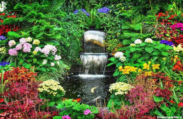 زیباترین باغ دنیا با گل های طبیعی (+عکس)