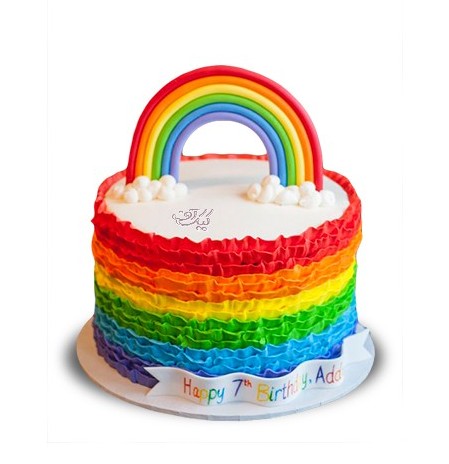 سفارش کیک تولد رنگین کمان - کیک رنگین کمان هفت رنگ | کیک آف
