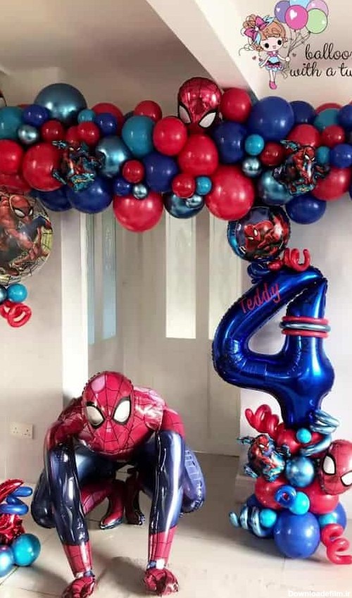 بادکنک آرایی تم تولد مرد عنکبوتی - فروشگاه جشن ما