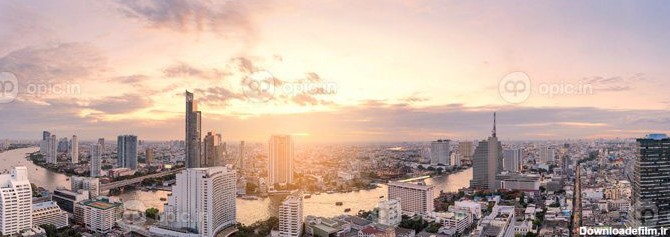 دانلود عکس پانورامای افق بانکوک