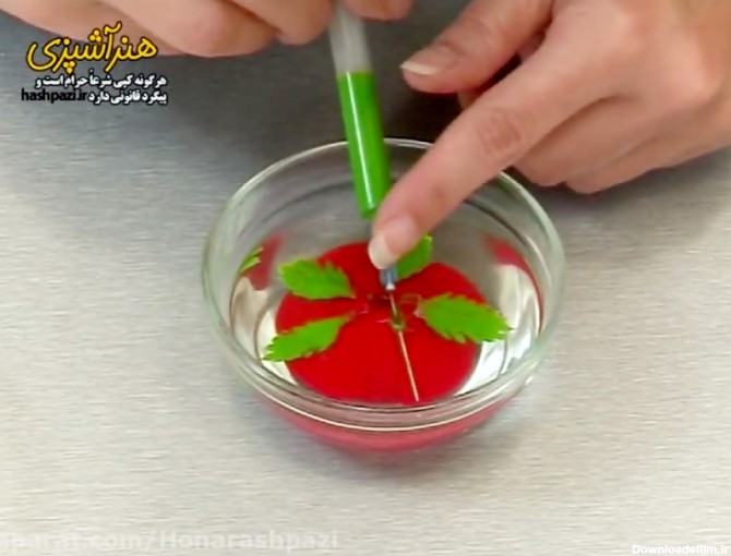 04-ژله تزریقی به شکل گل رز در جام