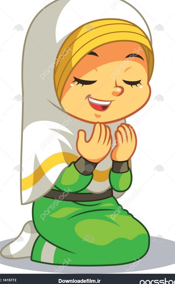 دختر مسلمان دائه دعا با احترام 1415772