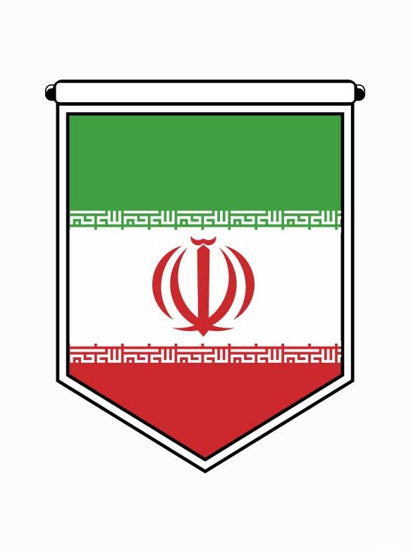 دانلود طرح لایه باز پرچم ایران به شکل آویز