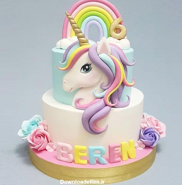مدل کیک تولد اسب تک شاخ