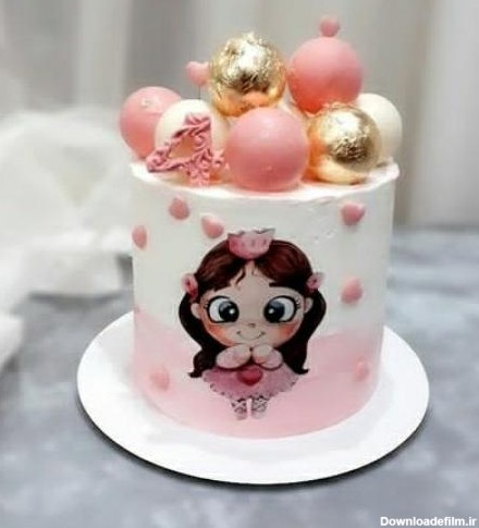 تصویر روی کیک تولد دخترانه