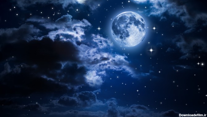 دانلود عکس های 4K و HD ماه در شب زیبا