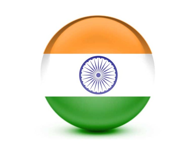 عکس پرچم هند به شکل توپ