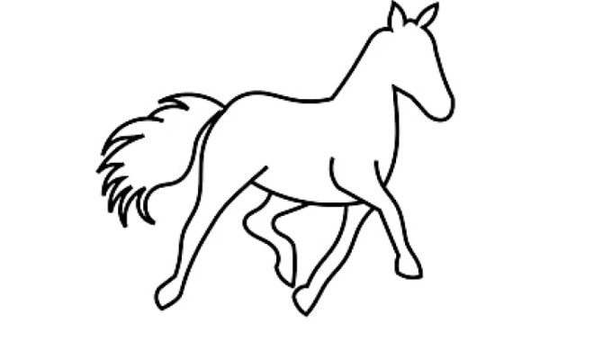 آموزش نقاشی کودکان-اسب