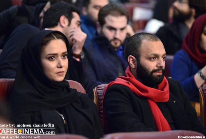 عکس صابر ابر و پریناز ایزدیار در افتتاحیه سی و پنجمین جشنواره فیلم فجر