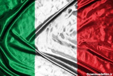 دانلود عکس پرچم پارچه ایتالیایی پرچم ساتن تکان دادن بافت پارچه پرچم