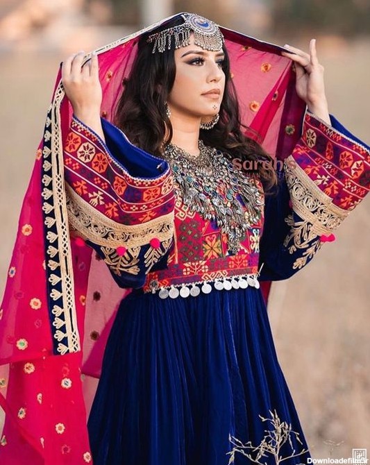 مدل یقه لباس افغانی ریون - پرانا