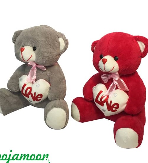 عروسک خرس قلب به دست عاشق - فروشگاه اینترنتی عروسک و اسباب بازی جوجمون