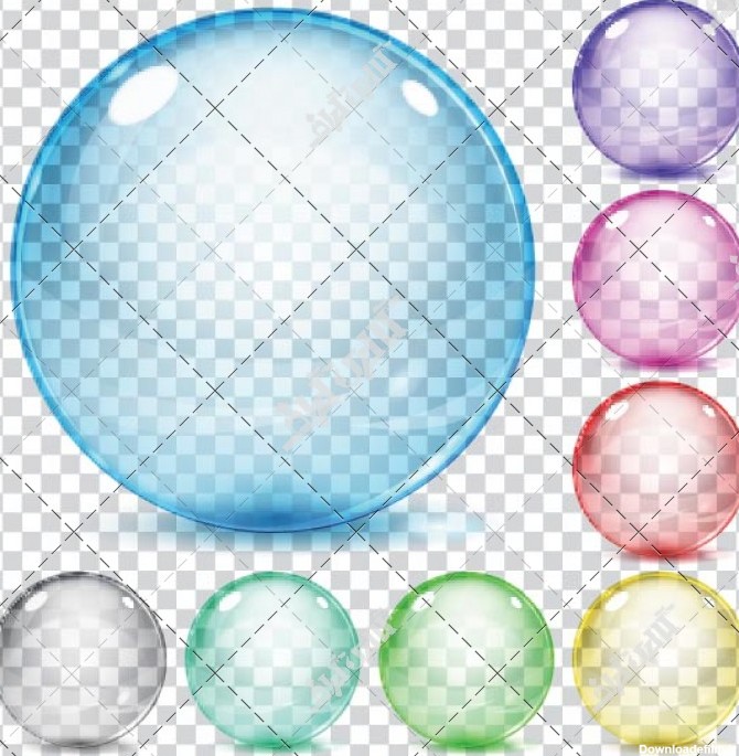 وکتور حباب های رنگی