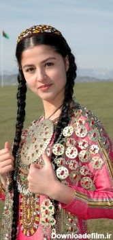 عکس دختران ترکمن با لباس سنتی
