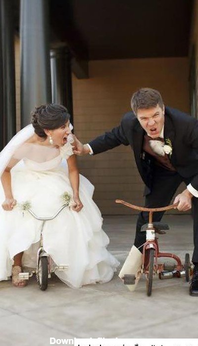 عکس خنده دار عروس و داماد ❤️ [ بهترین تصاویر ]