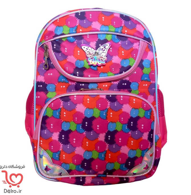 خرید کوله پشتی رنگارنگ دخترانه - کیف مدرسه ابتداییk1135