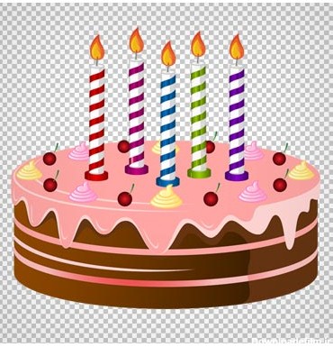 دانلود فایل دوربری شده کیک آلبالویی جشن تولد با فرمت png