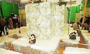 تصویر قبر مطهر امام حسین علیه السلام به هنگام نصب ضریح جدید ...