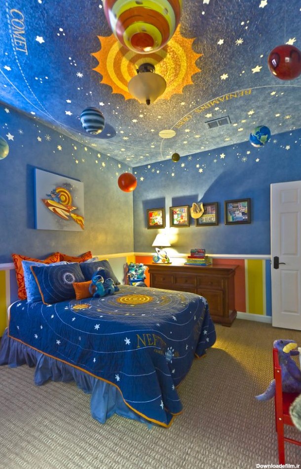 طرح های جالب سقف که اتاق خواب کودکان را به سرزمین فانتزی تبدیل می ...