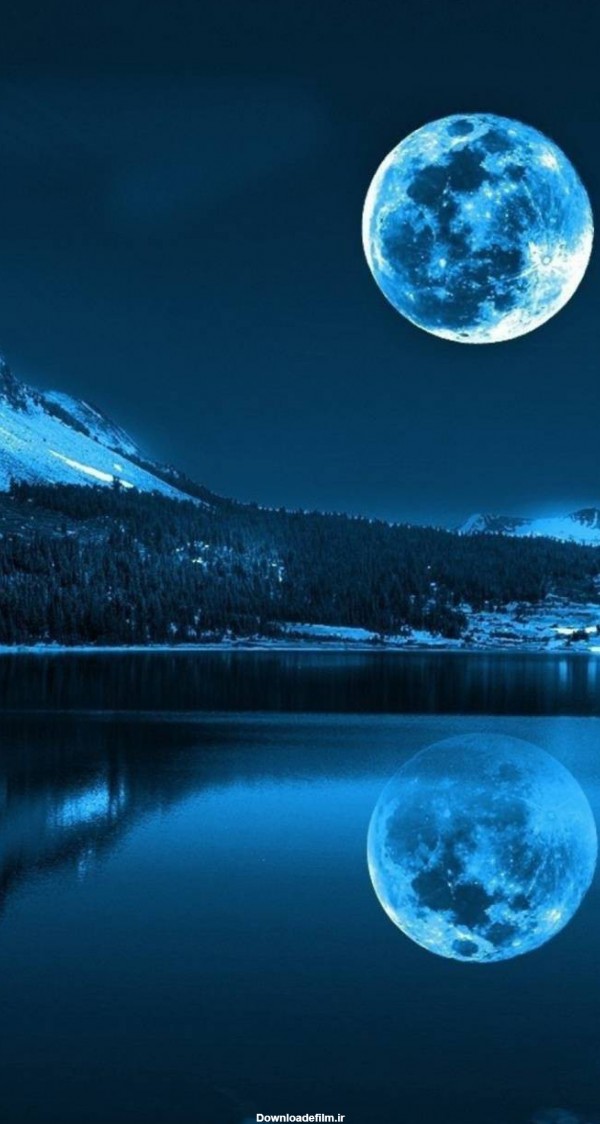 عکس زمینه ماه و مهتاب و شب پس زمینه | والپیپر گرام