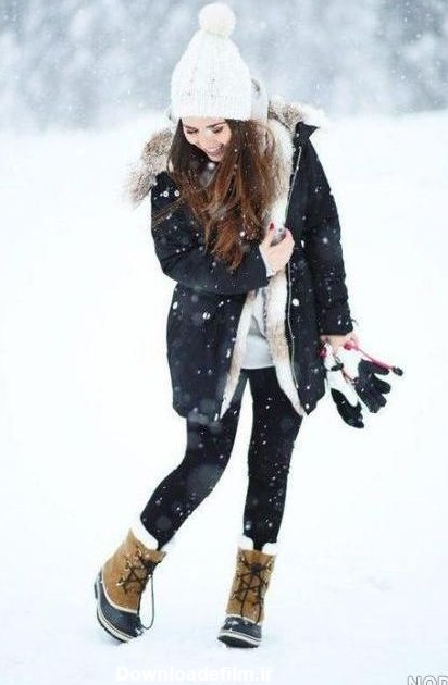 عکس فیک دخترونه در برف - عکس نودی