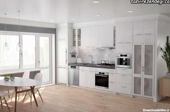 مدل کابینت آشپزخانه سفید