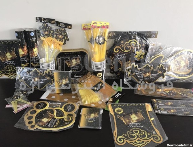 تم تولد تاج طلایی - محصولات تزئینات مهمانی در پارس سنتر