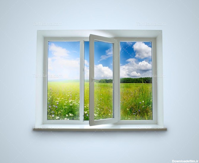 تصویر با کیفیت پنجره رو به طبیعت