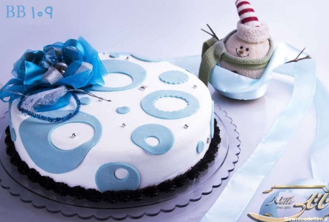 کیک تولد پسرانه آبی (BB109) | قنادی ناتلی