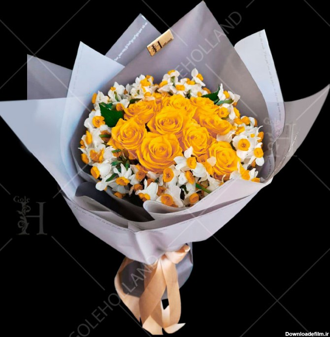 خرید دسته گل رز و نرگس | گل فروشی آنلاین گل هلند | ارسال رایگان