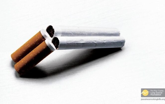 عکس| یکی از خلاقانه‌ترین تبلیغات خطر سیگار را ببینید
