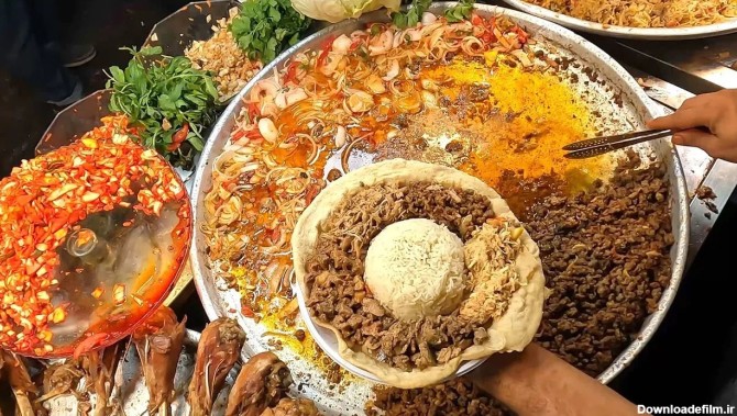(ویدئو) این غذاها در خیابان های سلیمانه عراق 50 هزار تومان؛ از پرس گوشت ...