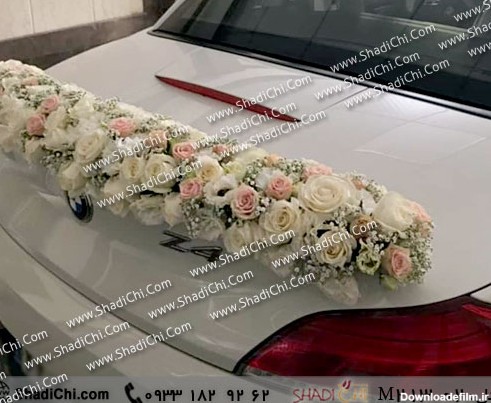 عکس دسته گل ماشین عروس