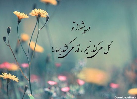 عکس نوشته طبیعت بهاری